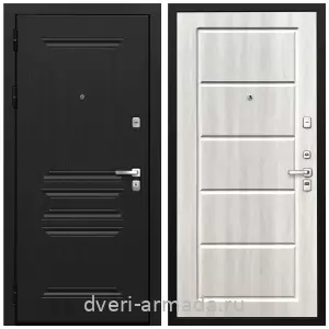 Толстые входные двери, Дверь входная Армада Экстра ФЛ-243 Черная шагрень / ФЛ-39 Венге светлый с повышенной шумоизоляцией