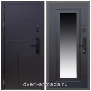Входные двери с зеркалом МДФ, Умная входная смарт-дверь Армада Оникс МДФ 10 мм Kaadas S500 / МДФ 16 мм ФЛЗ-120 Венге