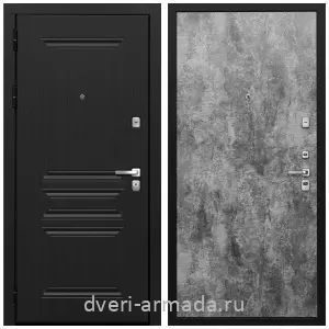 Толстые входные двери, Дверь входная Армада Экстра ФЛ-243 Черная шагрень / ПЭ Цемент темный