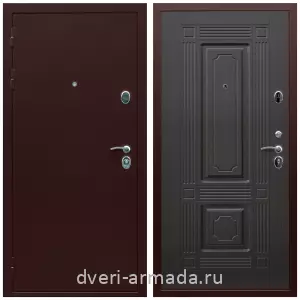 Входные металлические двери в Московской области, Дверь входная Армада Люкс Антик медь / МДФ 6 мм ФЛ-2 Венге со звукоизоляцией в офис  эконом