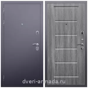 Входные двери толщиной 1.2 мм, Дверь входная Армада Люкс Антик серебро / МДФ 16 мм ФЛ-39 Дуб Филадельфия графит
