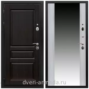 Двери МДФ для квартиры, Дверь входная Армада Премиум-Н МДФ 16 мм ФЛ-243 Венге / МДФ 16 мм СБ-16 Сандал белый