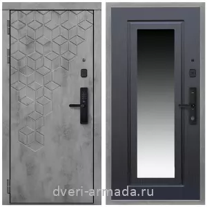 Входные двери с зеркалом и теплоизоляцией, Дверь входная Армада Квадро МДФ 16 мм Kaadas S500 / МДФ 16 мм ФЛЗ-120 Венге