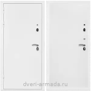Двери оптом, Металлическая дверь входная Армада Оптима Белая шагрень / МДФ 10 мм Гладкая Белый матовый