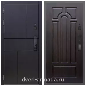 Темные входные двери, Умная входная смарт-дверь Армада МДФ 10 мм Оникс Kaadas K9 / МДФ 16 мм ФЛ-58 Венге