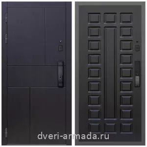 Темные входные двери, Умная входная смарт-дверь Армада Оникс МДФ 10 мм Kaadas K9 / МДФ 16 мм ФЛ-183 Венге
