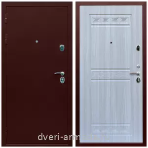 Входные двери 2050 мм, Дверь входная железная на дачу Армада Люкс Антик медь / МДФ 10 мм ФЛ-242 Сандал белый парадная