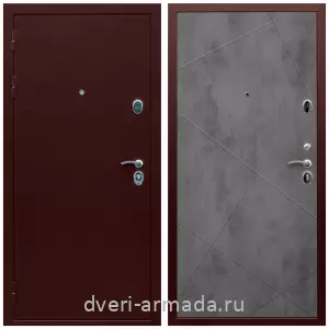 4 контура, Дверь входная Армада Люкс Антик медь / МДФ 10 мм ФЛ-291 Бетон темный одностворчатая в офис