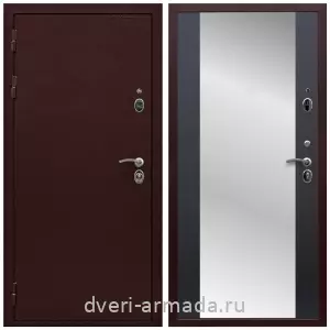 Входные двери с зеркалом и теплоизоляцией, Дверь входная Армада Престиж Антик медь / МДФ 16 мм СБ-16 Венге