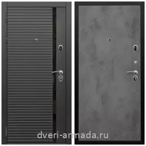 Дверь входная Армада Престиж Черная шагрень МДФ 16 мм ФЛС-550/ МДФ 6 мм ФЛ-291 Бетон темный