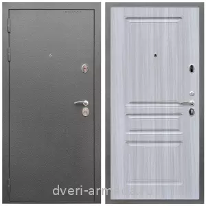 Двери оптом, Металлическая дверь входная Армада Оптима Антик серебро / МДФ 16 мм ФЛ-243 Сандал белый