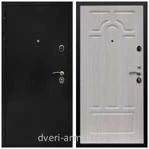 Черные входные двери, Металлическая дверь входная Армада Престиж Черная шагрень / МДФ 16 мм ФЛ-58 Дуб белёный