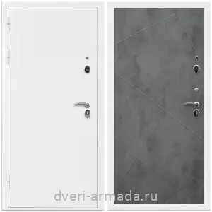 Двери оптом, Металлическая дверь входная Армада Оптима Белая шагрень / МДФ 10 мм ФЛ-291 Бетон темный