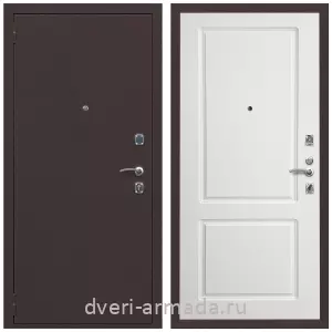 Входные двери Верона, Дверь входная Армада Комфорт Антик медь / МДФ 16 мм ФЛ-117 Белый матовый