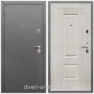 Правые входные двери, Дверь входная Армада Оптима Антик серебро / МДФ 6 мм ФЛ-2 Дуб белёный