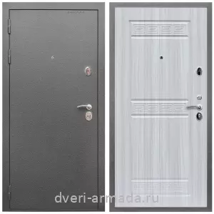 Входные двери толщиной 80 мм, Дверь входная Армада Оптима Антик серебро / МДФ 10 мм ФЛ-242 Сандал белый