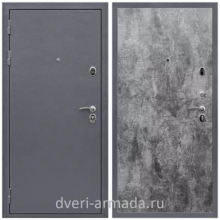 Дверь входная Армада Престиж Антик серебро / ПЭ Цемент темный