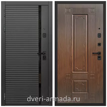 Дверь входная Армада Каскад BLACK МДФ 10 мм / МДФ 16 мм ФЛ-2 Мореная береза