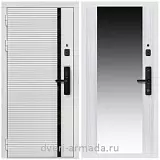 Умная входная смарт-дверь Армада Каскад WHITE МДФ 10 мм Kaadas S500 / МДФ 16 мм СБ-16 Сандал белый