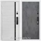Умная входная смарт-дверь Армада Каскад WHITE МДФ 10 мм Kaadas K9 / МДФ 10 мм ФЛ-291 Бетон темный