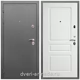 Дверь входная Армада Оптима Антик серебро / МДФ 16 мм ФЛ-243 Белый матовый