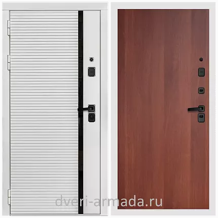 Дверь входная Армада Каскад WHITE МДФ 10 мм / МДФ 6 мм ПЭ Итальянский орех