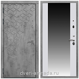 Дверь входная Армада Квадро Бетон тёмный / СБ-16 Белый матовый