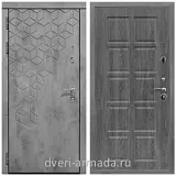 Дверь входная Армада Квадро Бетон тёмный / ФЛ-38 Дуб Филадельфия графит