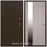 Дверь входная уличная в дом Армада Термо Молоток коричневый/ МДФ 16 мм ФЛЗ-Сити Сандал белый