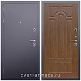 Входные двери 2050 мм, Дверь входная в квартиру Армада Люкс Антик серебро / ФЛ-58 Морёная береза с шумоизоляцией эконом с МДФ панелями