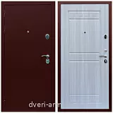 Входные двери 880 мм, Дверь входная железная на дачу Армада Люкс Антик медь / ФЛ-242 Сандал белый парадная