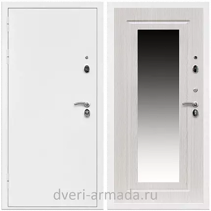 Дверь входная Армада Оптима Белая шагрень / ФЛЗ-120 Дуб белёный