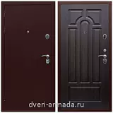 Входные двери лофт, Дверь входная стальная теплая Армада Люкс Антик медь / ФЛ-58 Венге двухконтурная в тамбур