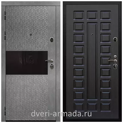Дверь входная Армада Престиж Черная шагрень МДФ 16 мм Штукатурка графит / ФЛ-183 Венге