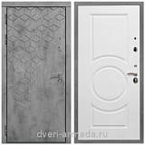 Дверь входная Армада Квадро Бетон тёмный / МС-100 Белый матовый