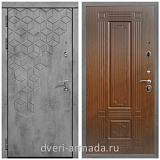 Дверь входная Армада Квадро Бетон тёмный / ФЛ-2 Морёная береза