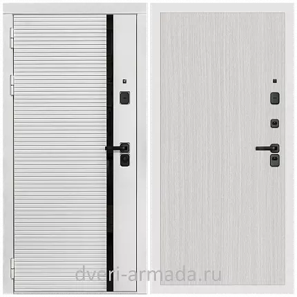 Дверь входная Армада Каскад WHITE МДФ 10 мм / МДФ 6 мм ПЭ Венге светлый