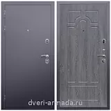 Входные двери 960х2050, Дверь входная железная Армада Люкс Антик серебро / ФЛ-58 Дуб Филадельфия графит на заказ со вставкой