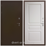 Дверь входная уличная в дом Армада Термо Молоток коричневый/ ФЛ-243 Ясень белый