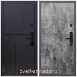 Умная входная смарт-дверь Армада Оникс МДФ 10 мм Kaadas S500 / МДФ 6 мм ПЭ Цемент темный