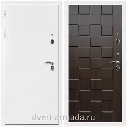 Дверь входная Армада Оптима Белая шагрень / ОЛ-39 Эковенге