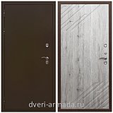 Дверь входная железная уличная в новостройку Армада Термо Молоток коричневый/ ФЛ-143 Рустик натуральный на заказ
