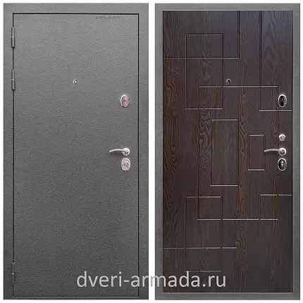 Дверь входная Армада Оптима Антик серебро / МДФ 16 мм ФЛ-57 Дуб шоколад